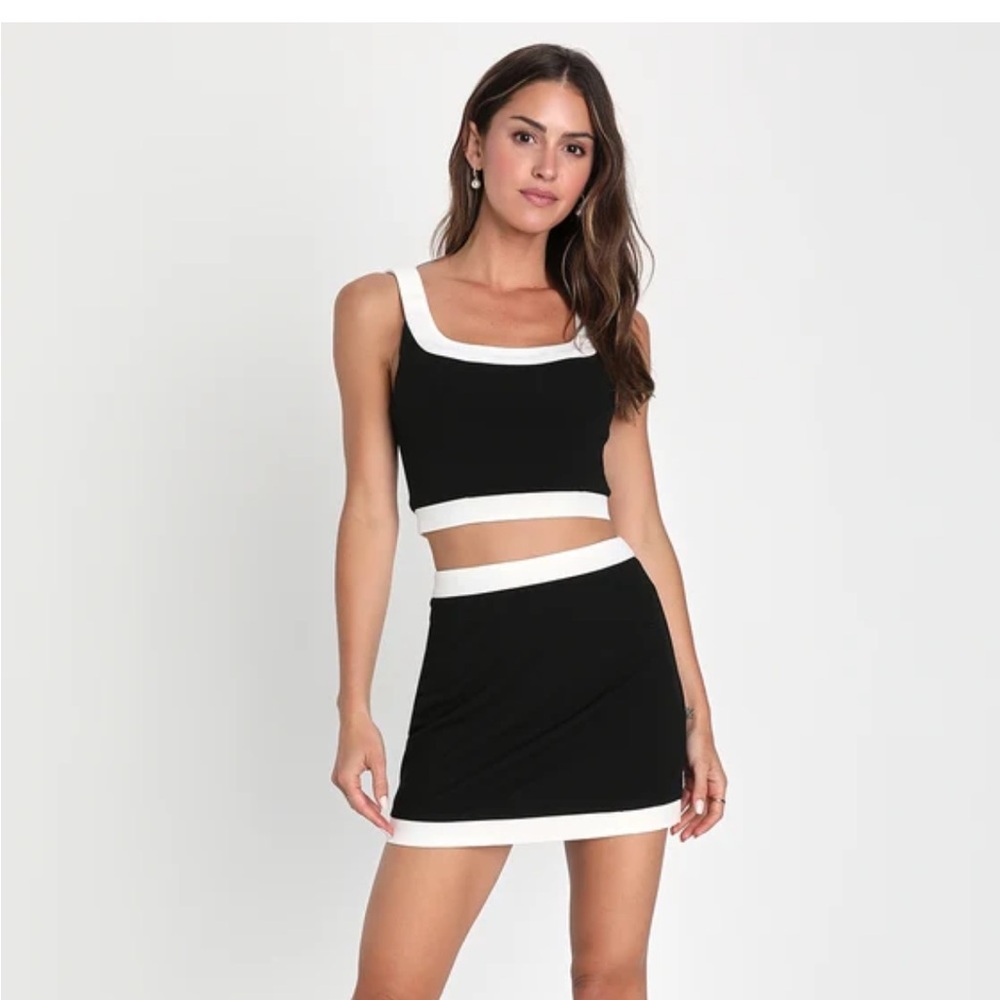 NWT lulus two piece contrast set